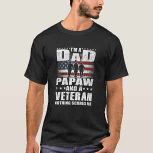 Männer ich bin Vater, Papa und Veteran T Shirt Fa