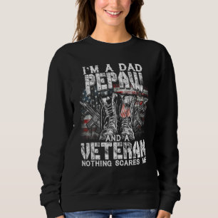 Männer ich bin Vater Pepaw Veteran Nothing Scares  Sweatshirt