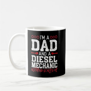 Männer ich bin Vater und Dieselmechaniker Tag B Kaffeetasse