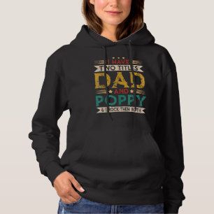 Männer ich habe zwei Titel Vater und Mohn Vatertag Hoodie