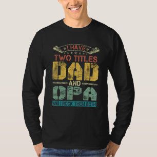 Männer ich habe zwei Titel Vater und opa lustige V T-Shirt