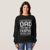 Männer ich habe zwei Titel Vater und Pawpaw und ic Sweatshirt (Vorne ganz)