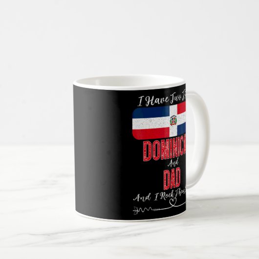 Männer ich habe zwei Titeln dominikanisch und Vate Kaffeetasse (VorderseiteRechts)