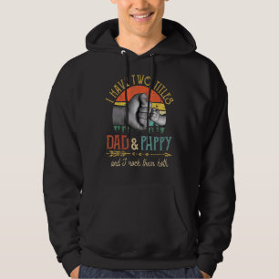 Männer ich habe zwei Titeln Vater und Pappemänner Hoodie