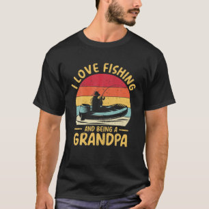 Männer ich Liebe Fischen und ein Opa zu sein. Funn T-Shirt