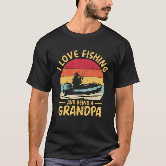 Männer ich Liebe Fischen und ein Opa zu sein. Funn T-Shirt (Vorderseite)