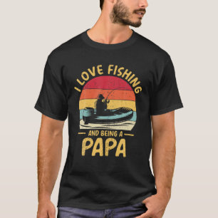 Männer ich Liebe Fischen und ein Papa zu sein. Fun T-Shirt