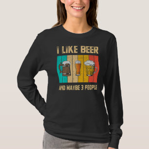 Männer ich mag Biere und vielleicht 3 Personen Vin T-Shirt