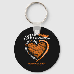 Männer ich trage Orange für meine Enkelin Leukämie Schlüsselanhänger