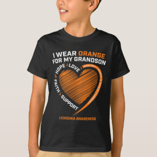Männer ich trage Orange für meine Enkelin Leukämie T-Shirt