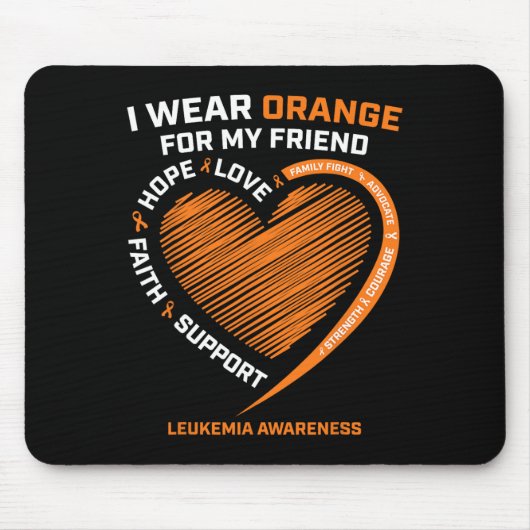 Männer Ich trage Orange für meine Freundin Leukämi Mousepad (Vorne)