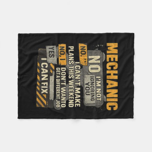 Männer ignorieren Ihren mechanischen Spaß nicht Fleecedecke (Vorderseite (Horizontal))