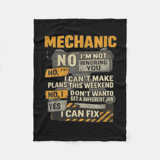 Männer ignorieren Ihren mechanischen Spaß nicht Fleecedecke (Vorderseite)