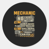 Männer ignorieren Ihren mechanischen Spaß nicht Runder Aufkleber (Vorderseite)