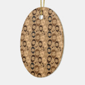 Männer im Bartmuster Keramikornament (Links)