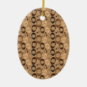 Männer im Bartmuster Keramikornament (Vorne)