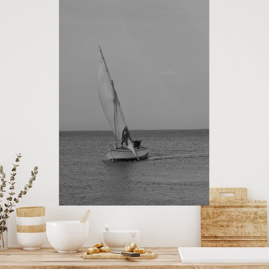 Männer im Meer Poster (Küche)