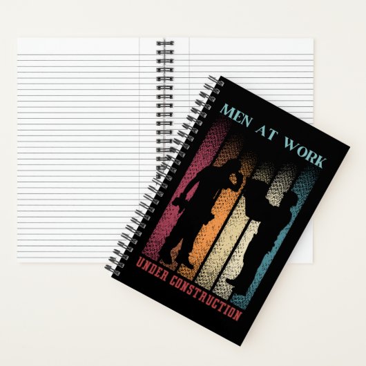 Männer im Retro-Notebook Notizblock (Innen)