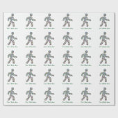 Männer in Bewegung - Gemstone-Walking-Abbildung Geschenkpapier (Flach)