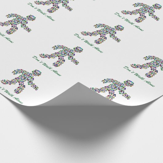 Männer in Bewegung - Gemstone-Walking-Abbildung Geschenkpapier (Ecke)