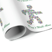 Männer in Bewegung - Gemstone-Walking-Abbildung Geschenkpapier (Rolleneckpunkt)