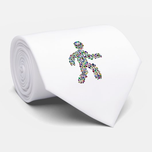 Männer in Bewegung - Gemstone-Walking-Abbildung Krawatte (Gerollt)