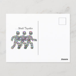 Männer in Bewegung - Gemstone-Walking-Abbildung Postkarte