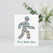 Männer in Bewegung - Gemstone-Walking-Abbildung Postkarte (Stehend Vorderseite)