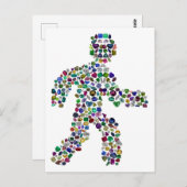 Männer in Bewegung - Gemstone-Walking-Abbildung Postkarte (Vorne/Hinten)