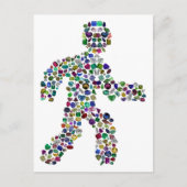 Männer in Bewegung - Gemstone-Walking-Abbildung Postkarte (Vorderseite)