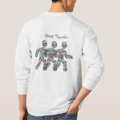 Männer in Bewegung - Gemstone-Walking-Abbildung T-Shirt (Rückseite)