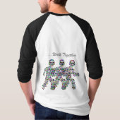 Männer in Bewegung - Gemstone-Walking-Abbildung T-Shirt (Rückseite)