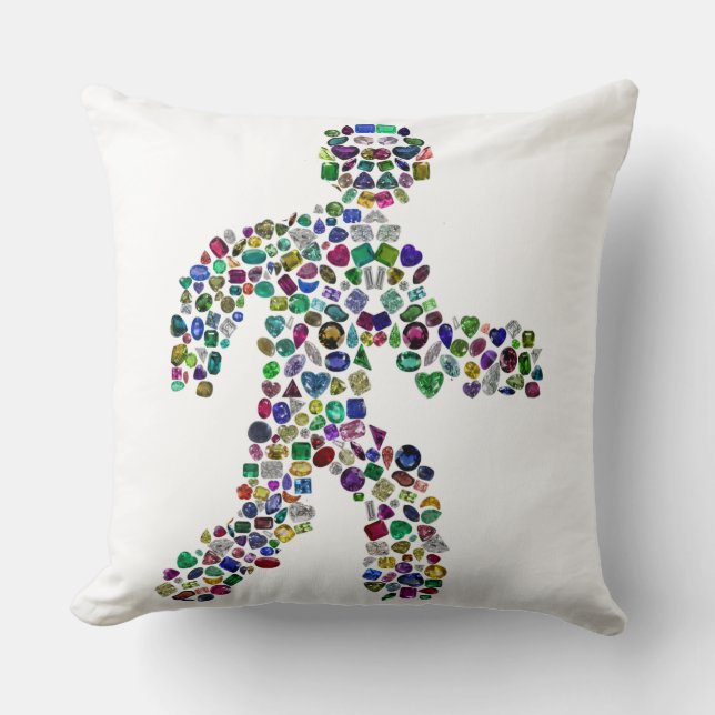 Männer in Bewegung Kissen (Vorderseite)