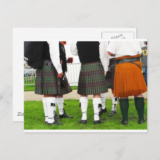Männer in den Röcken Postkarte (Vorne/Hinten)