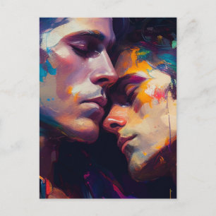 Männer in der Liebe Postkarte