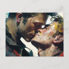 Männer in der Liebe Postkarte