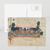 Männer in einem Boot, das die Versorgung des Heili Postkarte (Vorne/Hinten)