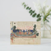 Männer in einem Boot, das die Versorgung des Heili Postkarte (Stehend Vorderseite)