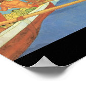 Männer in einer Außenhaut, die für Shore gehorcht Poster (Ecke)