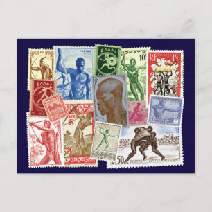 Männer in Postdesigns Postkarte