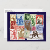 Männer in Posteinrichtungen Postkarte (Vorne/Hinten)