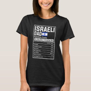 Männer israelischer Vater Nährwertangaben Vatertag T-Shirt