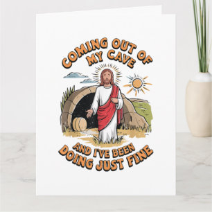 Männer Jesus kommt aus meiner Höhle Karte