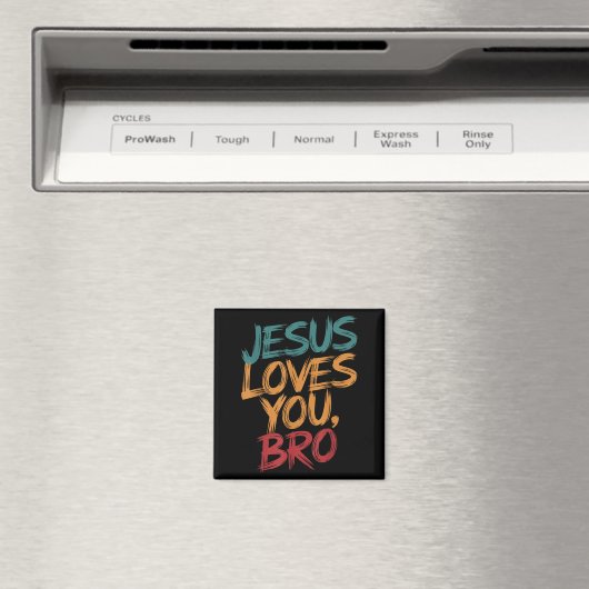 Männer Jesus Liebe Sie Bro Christlicher Junge Gott Magnet (In Situ (Geschirrspüler))