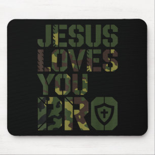 Männer Jesus Lieben Sie Bro Funny Christlicher Jun Mousepad