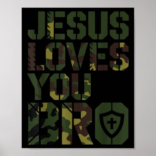 Männer Jesus Lieben Sie Bro Funny Christlicher Jun Poster (Vorne)