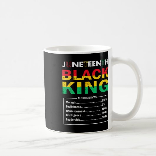 Männer Juneteenth Schwarz Afrikanischer König Ernä Kaffeetasse (Rechts)