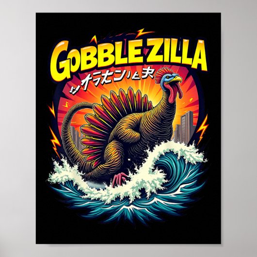 Männer Jungen Lustiger Thanksgiving Gobble Poster (Vorne)