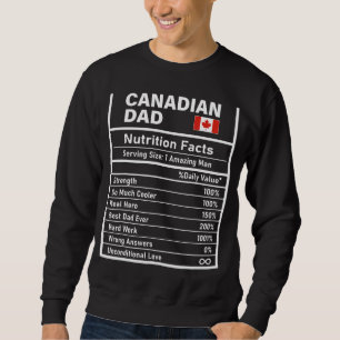Männer Kanadischer Vater Ernährung Fakten Vatertag Sweatshirt
