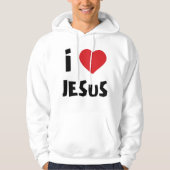 Männer Kapuzenpullover Ich liebe Jesus Hoodie (Vorderseite)
